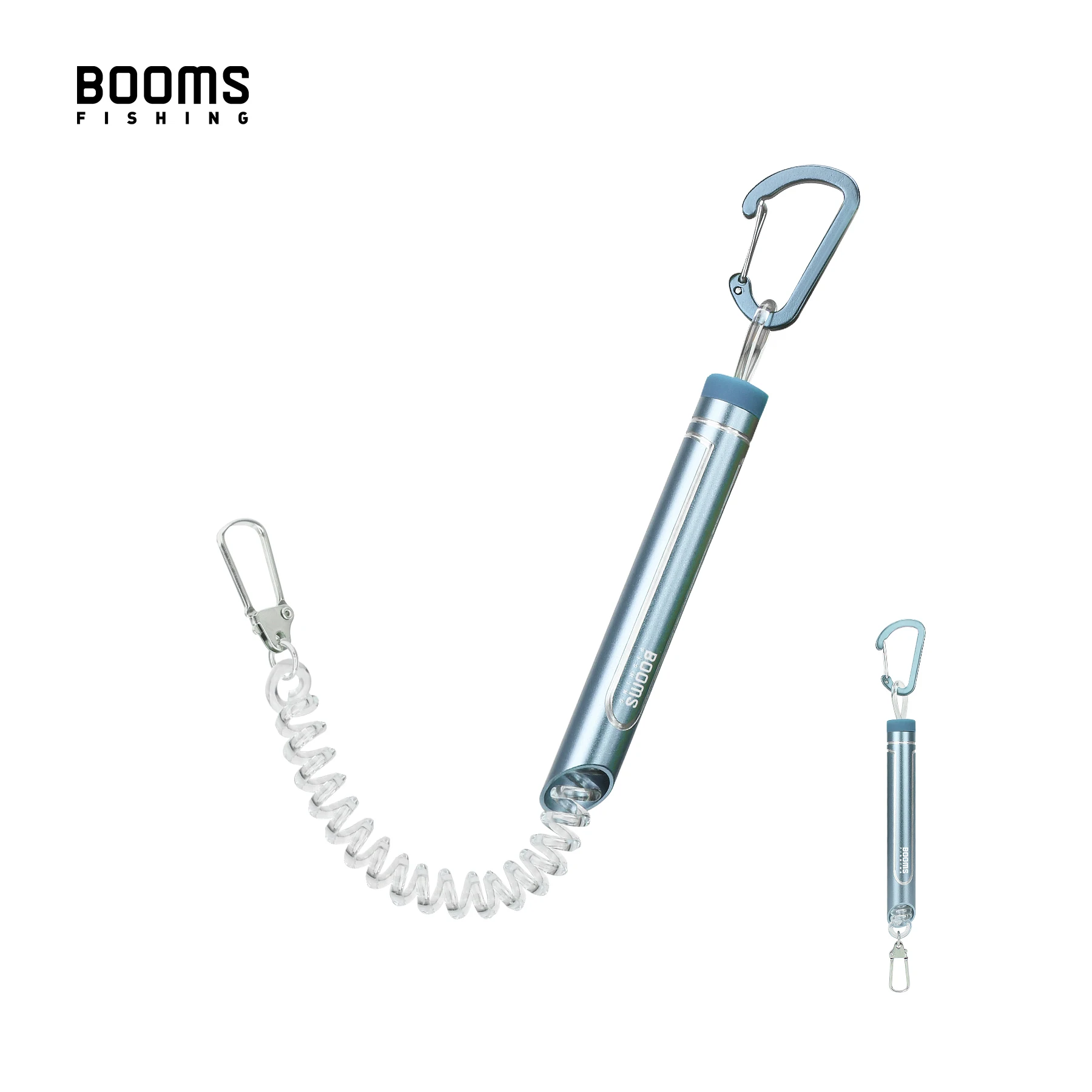 Anti-Loss Fly Fishing Lanyard TPU Retractable Coiled Lanyard Tether with Aluminum Tub Carabiner Horseshoe Buckle For Scissors