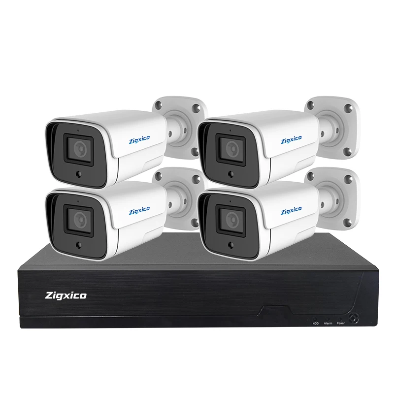 Tuya Outdoor Waterproof H265 H264 HD AHD 2MP 1080P 4ch 4 Channel DVR Analog Audio Camera Set Security Cameras System Kit CCTV