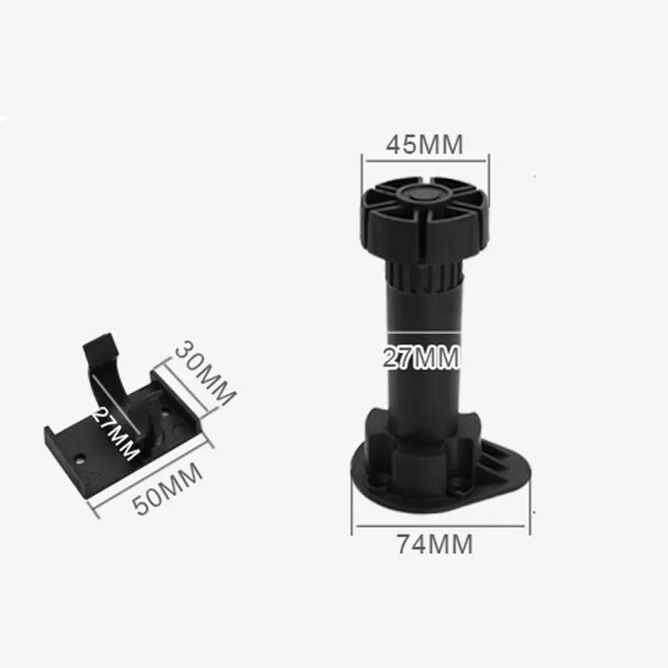 Furniture cabinet adjustable table leveling legs kitchen plinth foot plastic adjustable feet