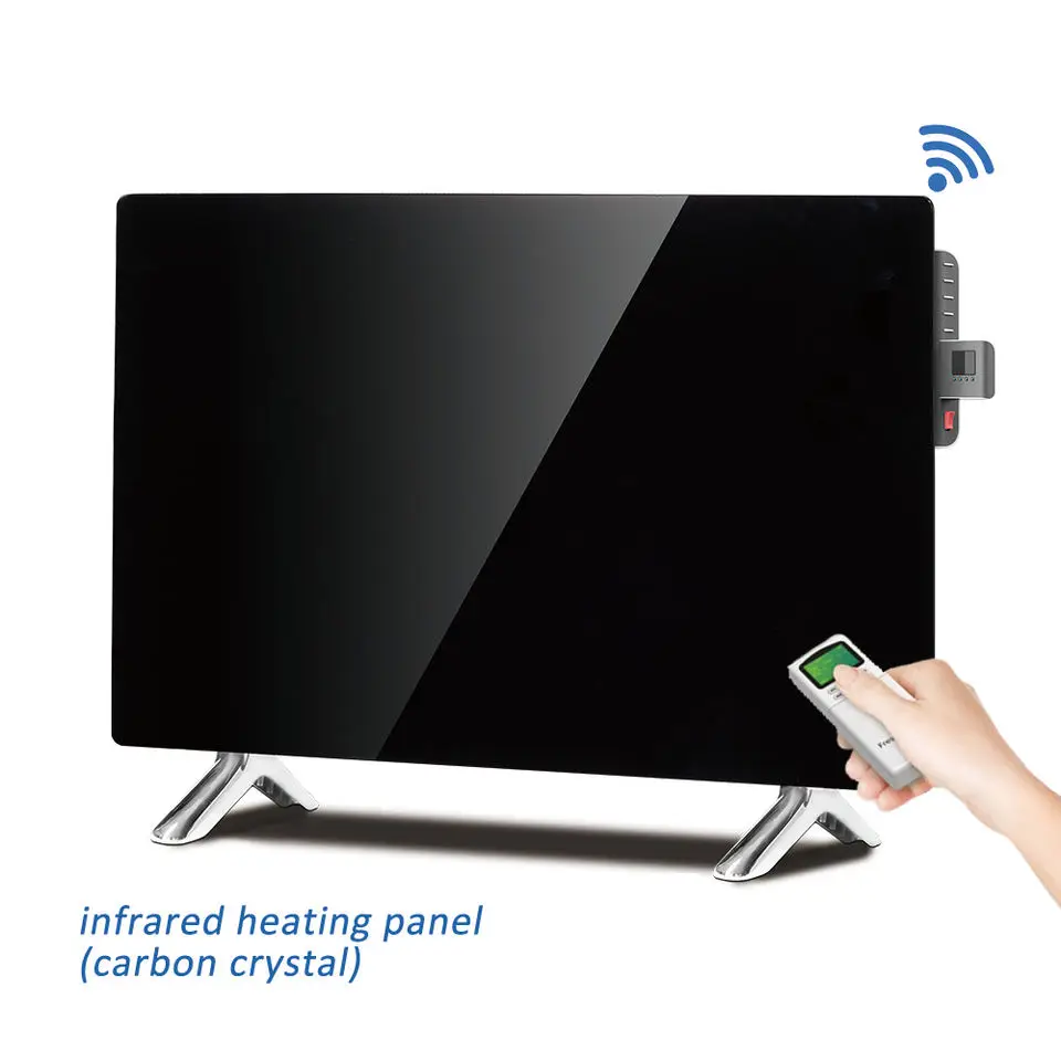 Hot Smart Wifi 2000W Electric Convector Heaters Glass Panel Heater Infrared Heating Panel Wall Mounted Electric Heater