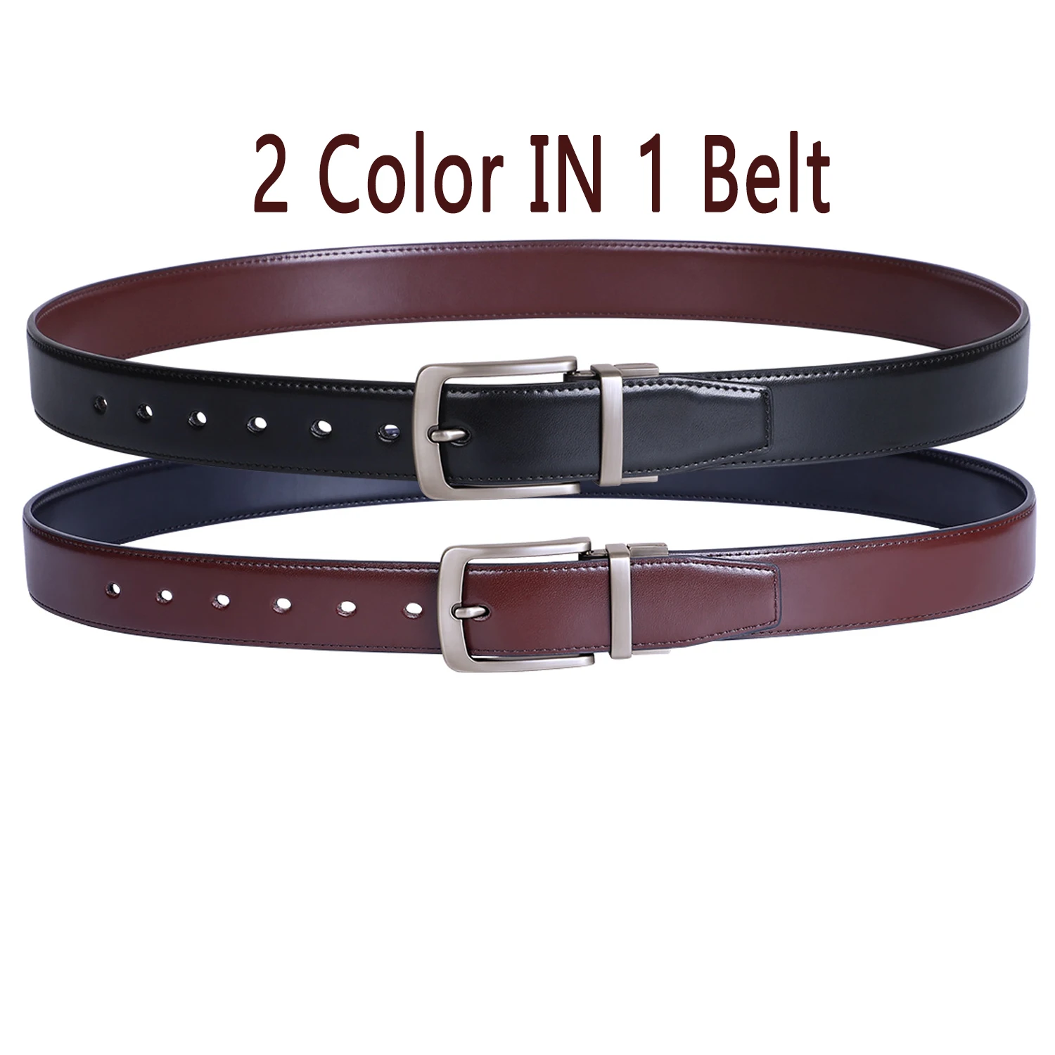 Factory Supply Custom Rotated Buckle Laser LOGO Finish Reversible Zinc Alloy Pin Buckles For Leather Belts