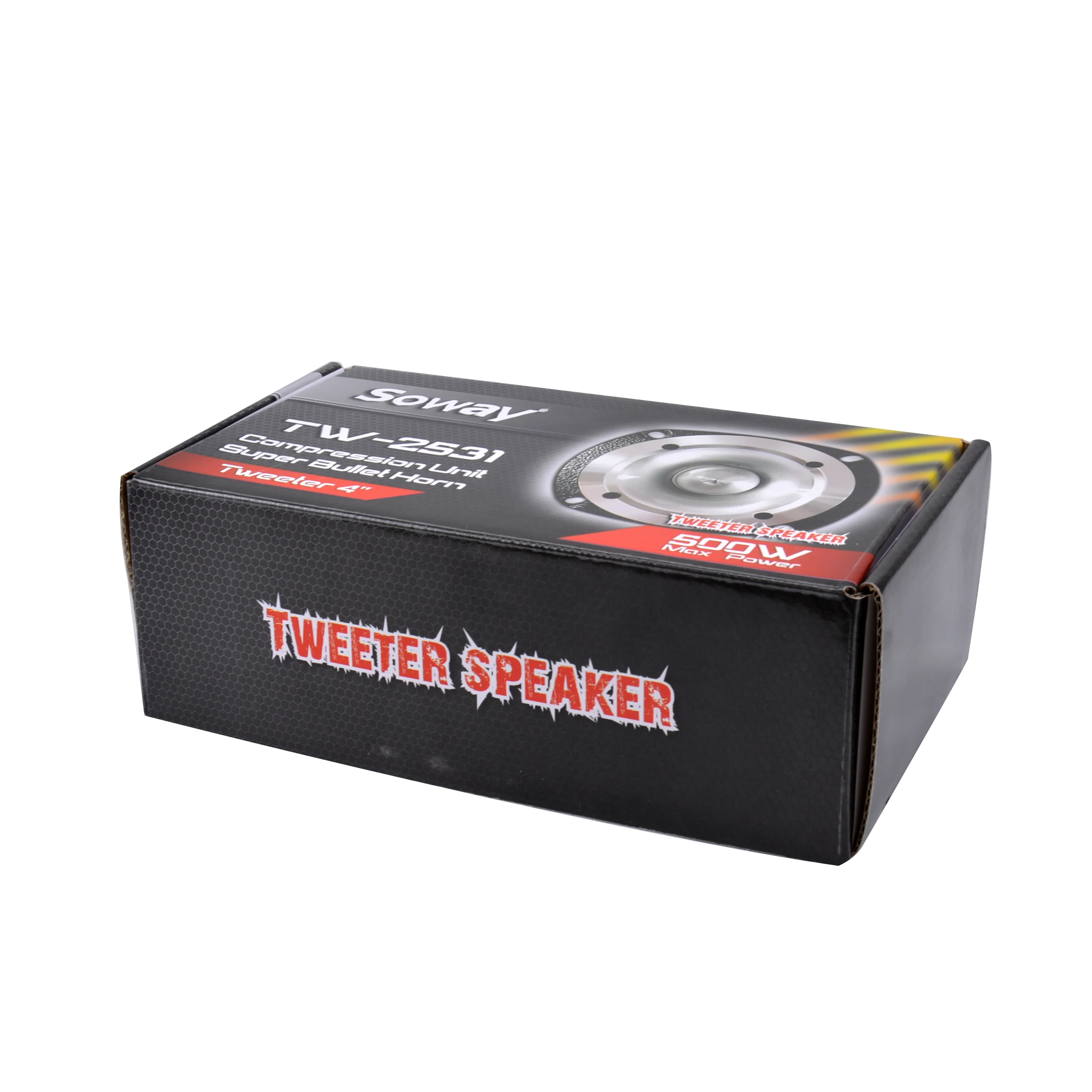 SOWAY TW-2531 factory 4 inches  wholesale car speaker magnet aluminium good efficiency sound 40W RMS horn tweeter 90-100dB