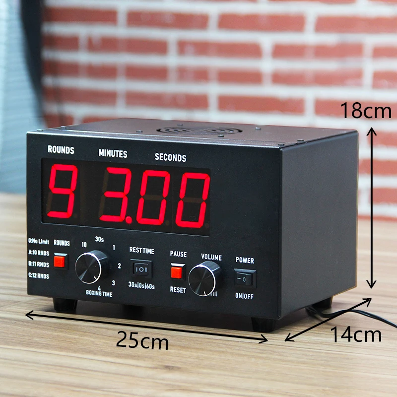 Classic Digital Timer Gym Fitness Equipment Training LED Display Digital 4 Digits Boxing Gym Timer Clock for Sport