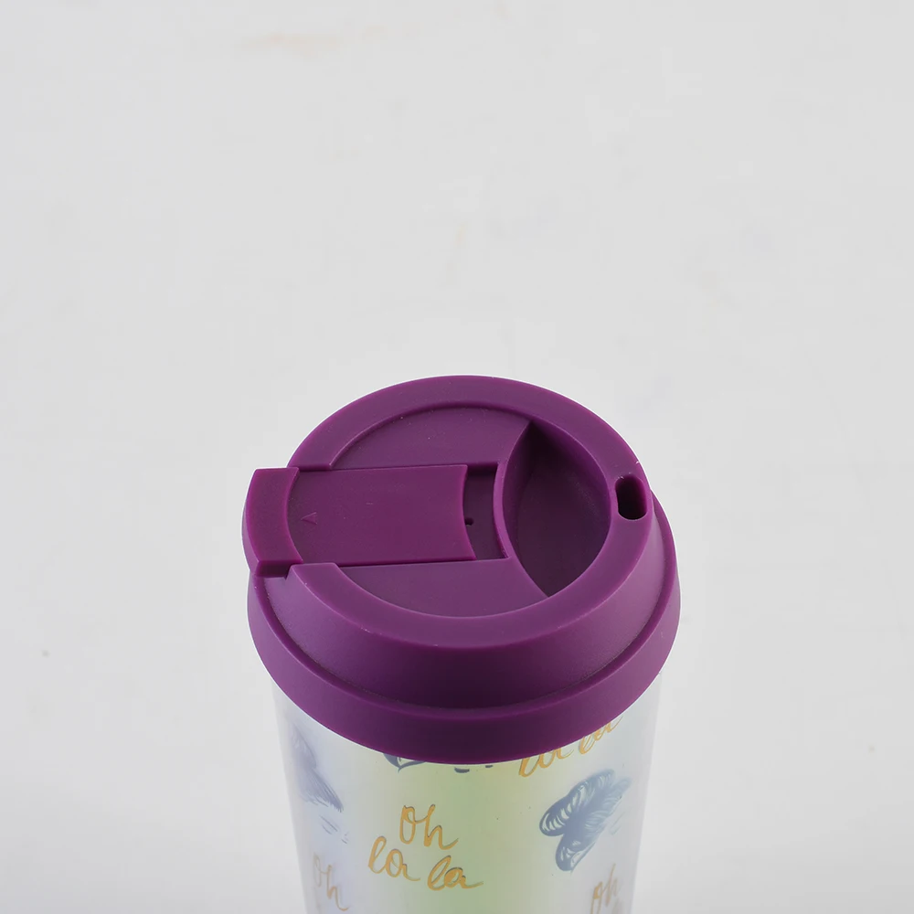 Двойная Стенка изолированные защитные пластиковые без добавления бисфенола А объемом 16 унций 450 мл кофейная кружка