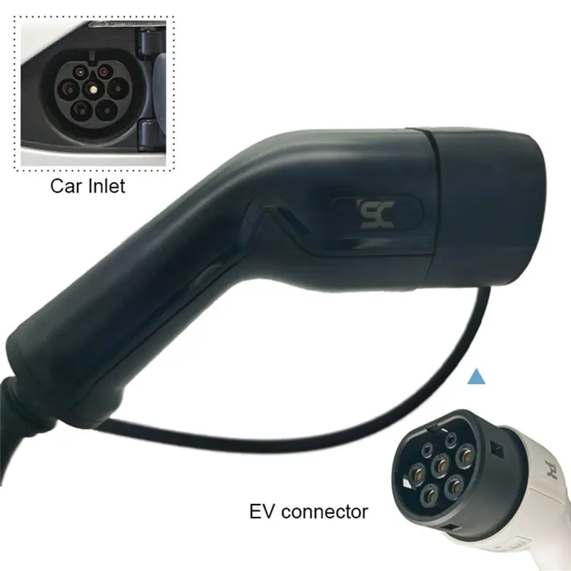 High Quality Manufcaturers Type 2 to Type2 AC 16A 32A 1 3 Phase 7 11 22 kw Mennekes Plug Gun Phev Iec62196 Ev Charging Cable