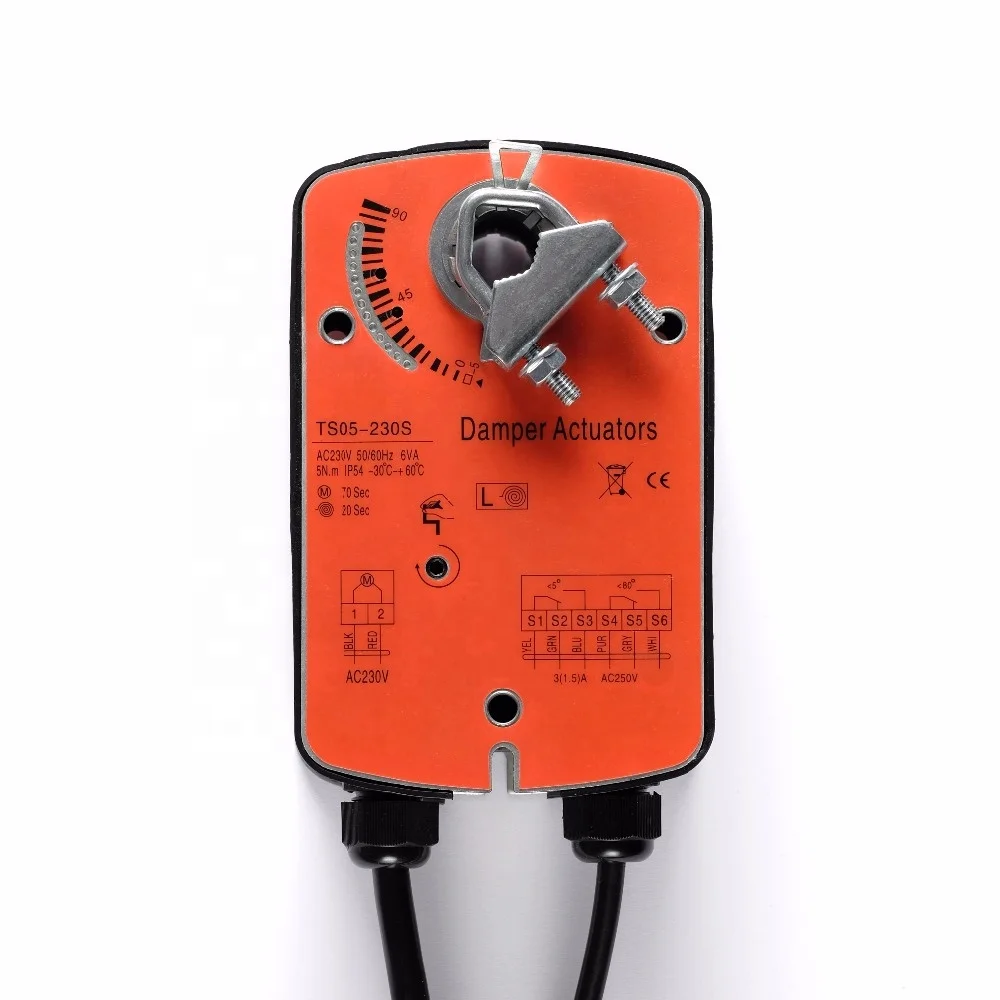 SW0014 5Nm spring return air conditioner damper motor mechanical fail-safe damper actuator