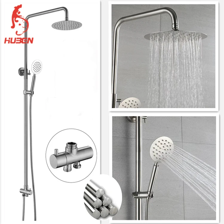 Bathroom Rain Shower Column System Cold Water Faucet Single Cold Taps Kits Shower Set Brass Stainless Steel Modern Contemporary