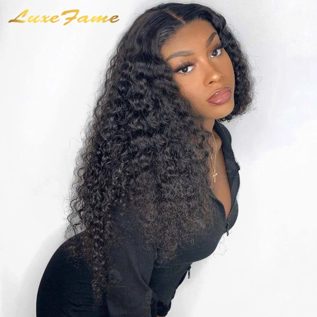 Top Quality Deep Wave Lace Front Wig 30 Inch,Braid Fine Wig Lace,Yaki Lace Ponytail Wig With Bangs