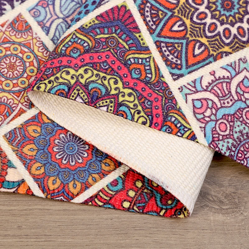 This rustic bohemian throw rug can be placed in front of the bed, sofa, table, door, entryway, etc, or even on the sofa as