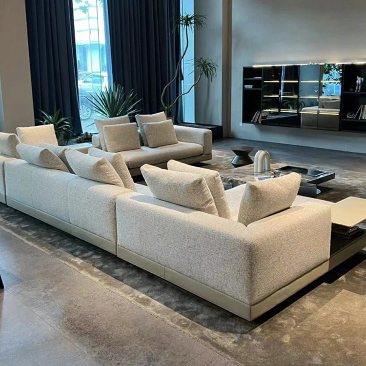 Orangefurn роскошная мебель для помещений плюшевые диваны из микрофибры кожа и ткань водонепроницаемый большой удобный угловой диван