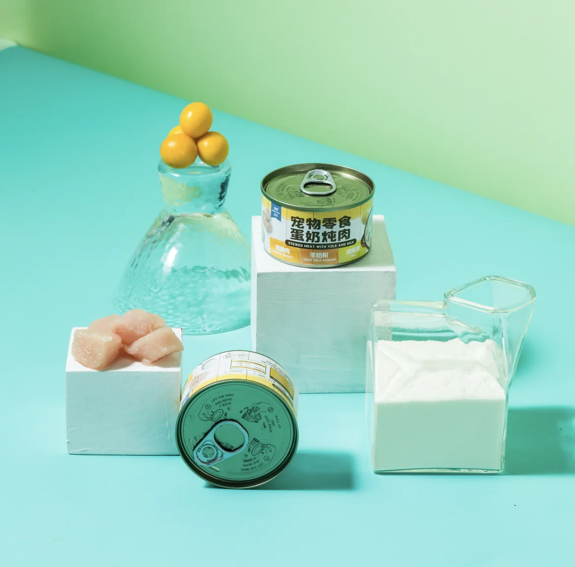 Консервированный кошачий корм, влажный корм для котят, корм для цыплят, яичного желтка и молока