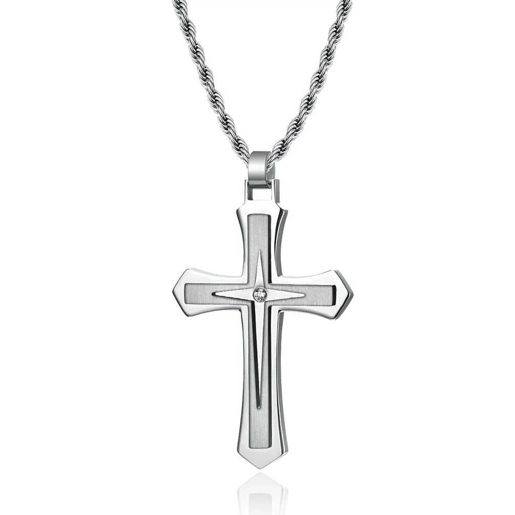 Stainless Steel 316L Religious Christian Jewelry Cross Pendant
