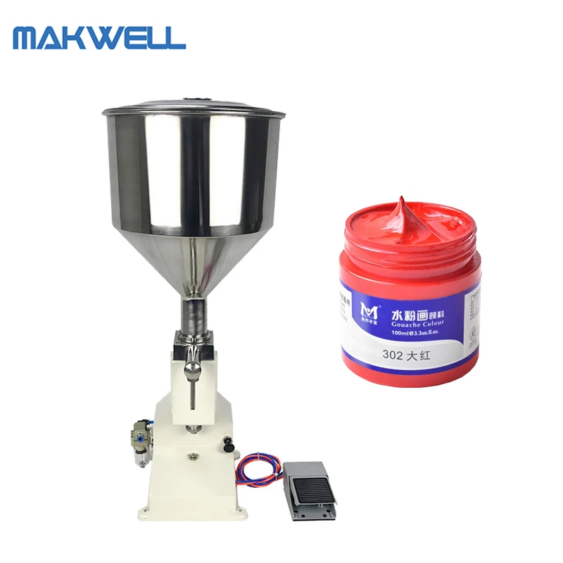 MAKWELL Small semi-automatic single head oral liquid essential oil solvent glass vial pigment vial filling machine