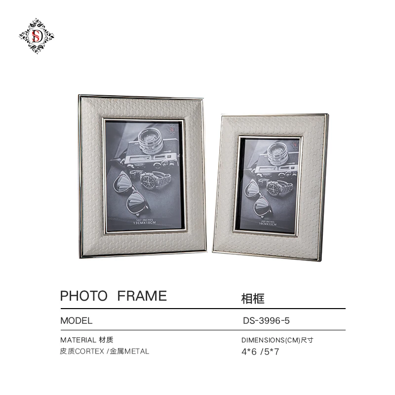 Photo frame custom creative leather line photo frame set 6 inch 7 inch Nordic home decoration desktop picture frame ornaments