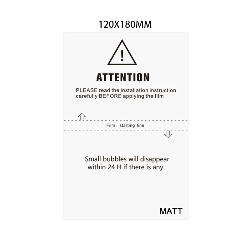 New Trending Anti-Glare Film 120*180Mm Cell Phone Hydrogel Matte Screen Protector