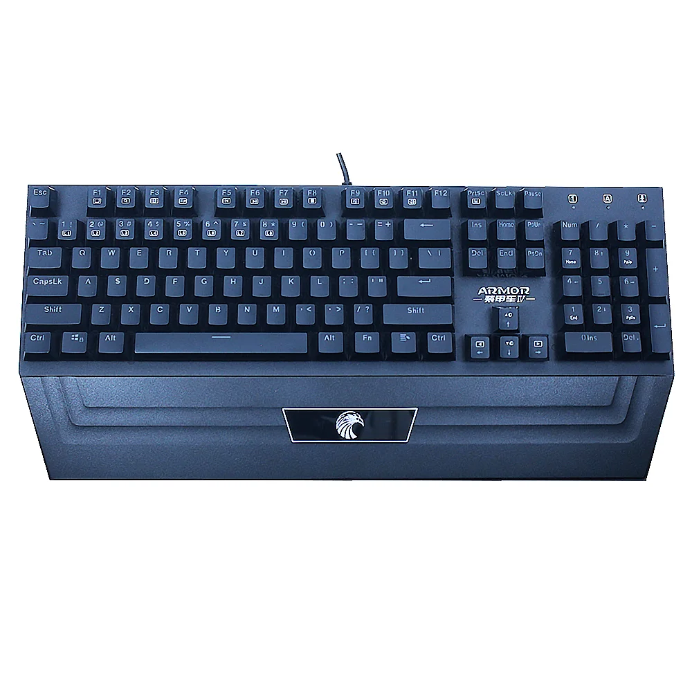 Hot selling Wrist rest designed flat key wired keyboard for office home gaming computer use