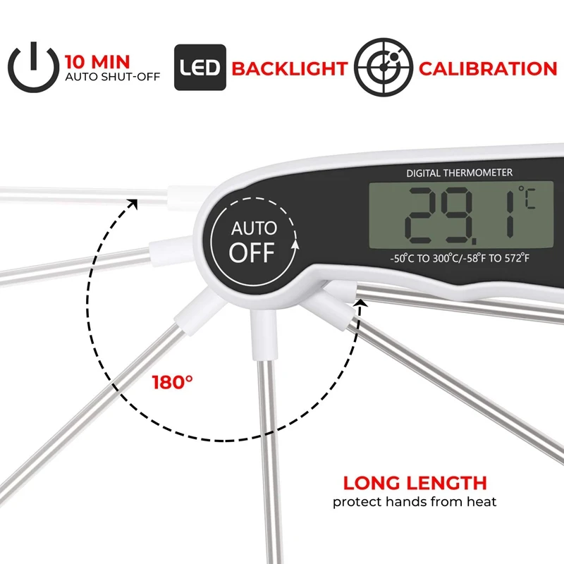 Hot Sale Top 1 Digital Instant Read Meat Thermometer Waterproof Kitchen Food Digital Thermometer BBQ Household Thermometers