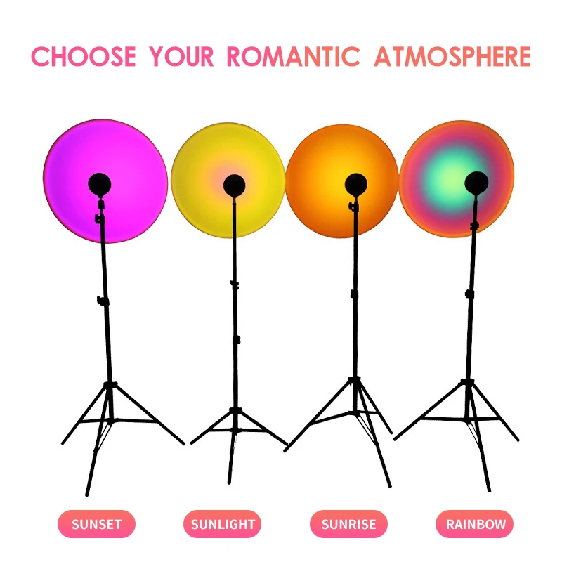 2022 New Product High Quality Cheap Price Low Shipping Cost Aluminum Alloy Sunset Projector Lamp LED Sunset Projection Light