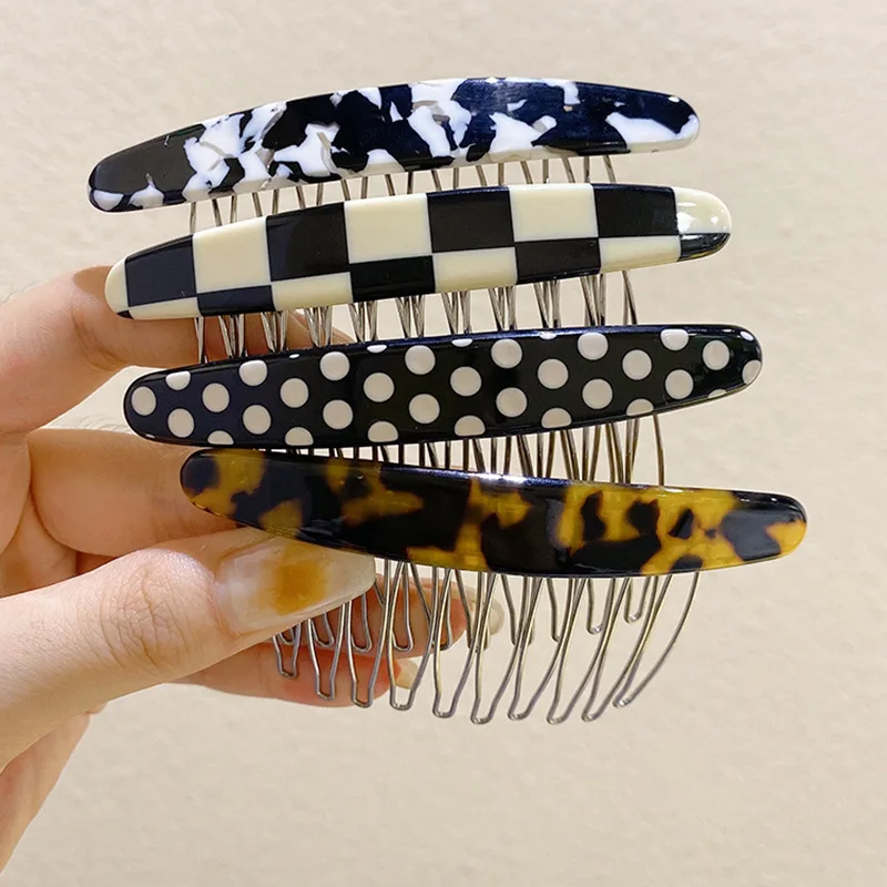 acetate hair comb decorative recycled plastic acetate private label combs  hair accessories