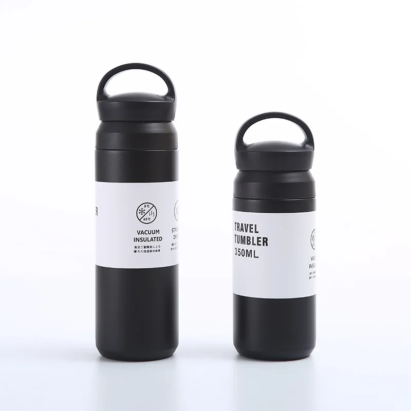 350/500ml Portable Thermos Bottle Double Wall Stainless Steel Travel Tumbler Element Simple Vacuum Flask