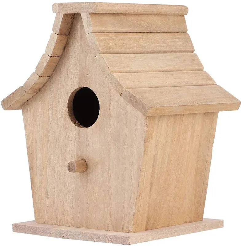 Hanging Birdhouse Outdoor or Indoor Wooden Pet Bird Houses