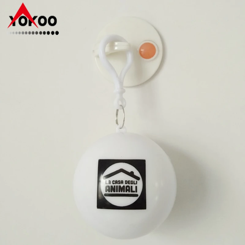 Легкий переносной одноразовый плащ-пончо из полиэтилена с брелоком