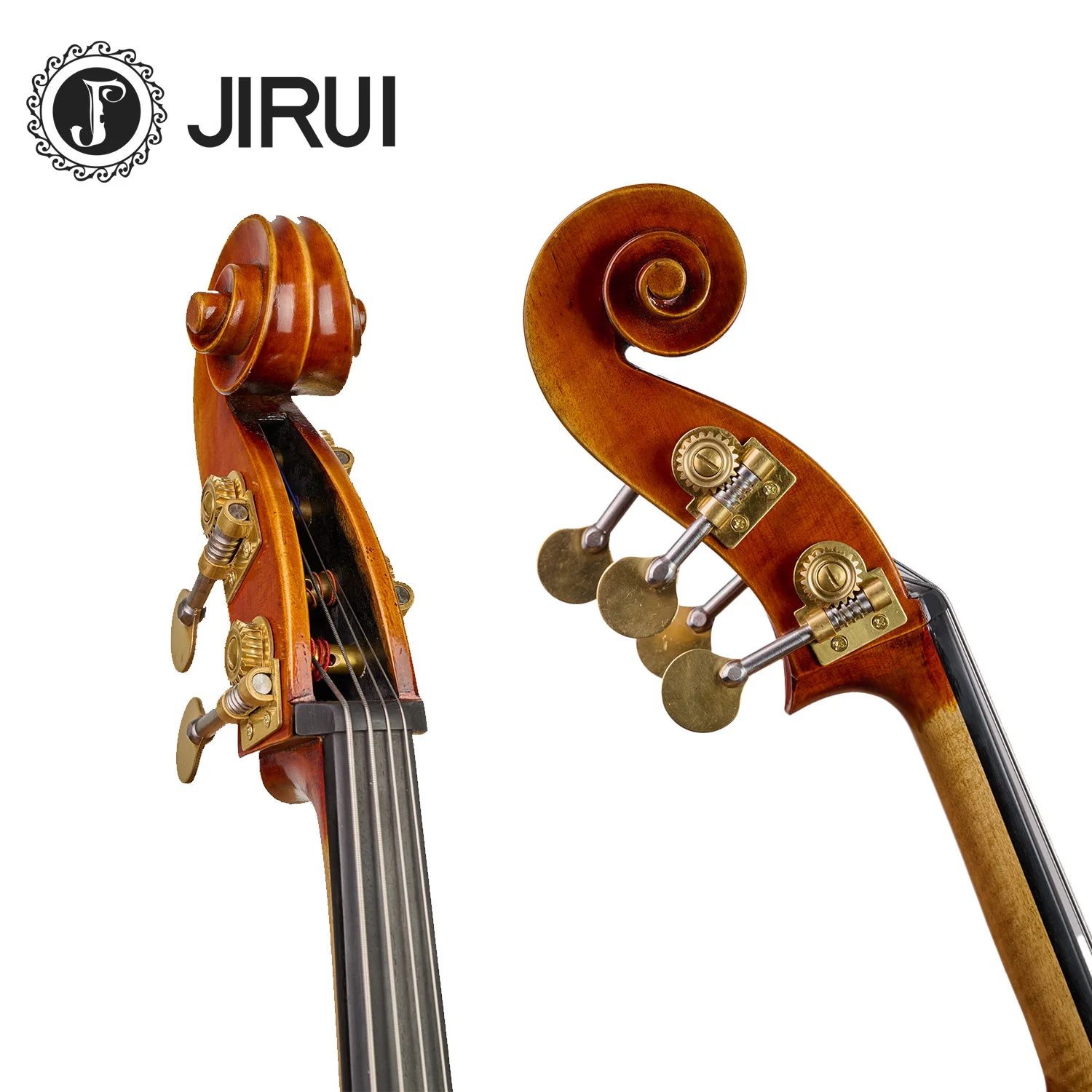 High Quality Custom Solid Upright Double Bass Instrument 1/2 1/4 3/4 4/4 Sizes Natural Flamed Maple Wood Face Spruce Brazil Wood
