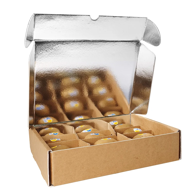 JIJID  Food grade pizza box custom folding kraft carton frozen food packaging box for pizza aluminum foil insulated box
