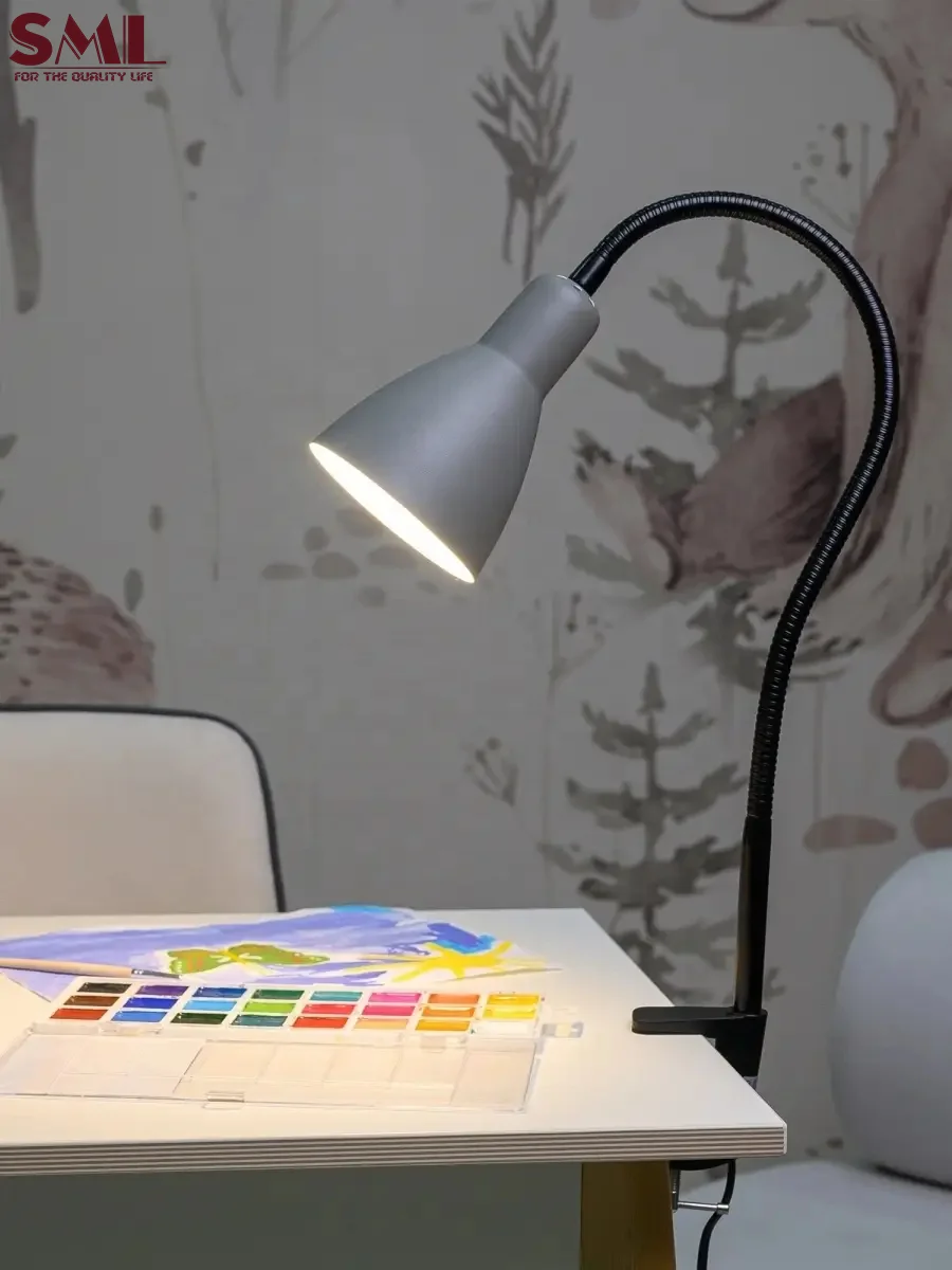 SML Creativity Iron light Adjustable Clip light online switch on/off Reading lamp