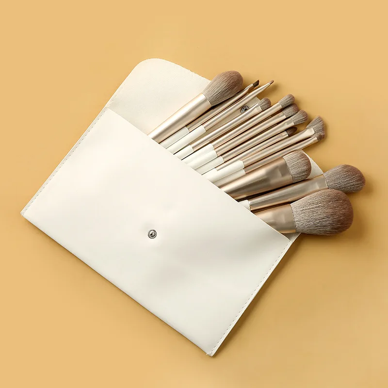 2022 new style vegan makeup brushes 13pcs professional makeup brush set private label