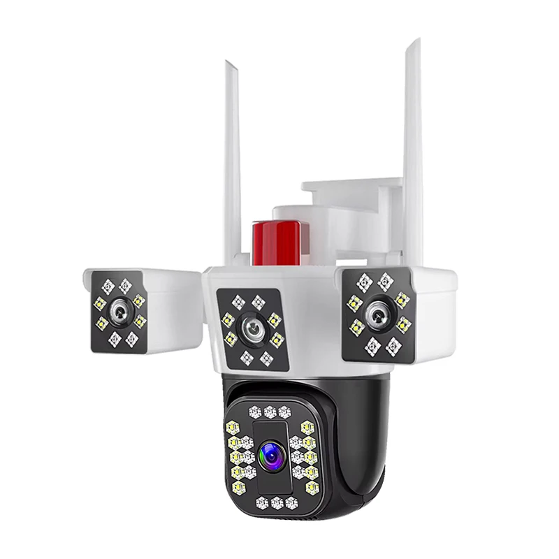 6MP HD тройные линзы IP66 уличная Беспроводная Wi-Fi камера 3 экрана монитор p2p умная домашняя камера безопасности PTZ IP-камера