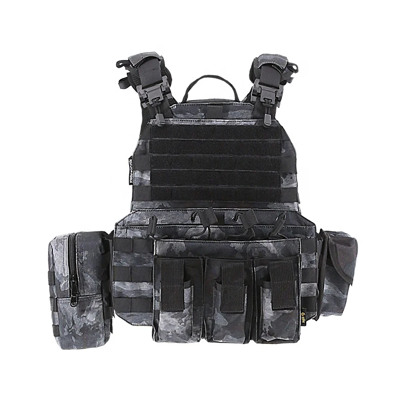 Sale nylon MOLLE system camouflage army military woodland camouflage bulletproof vest 1 piece