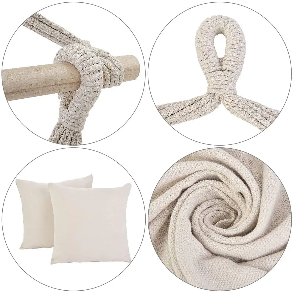 Кресло-гамак с хлопковой сеткой для сада