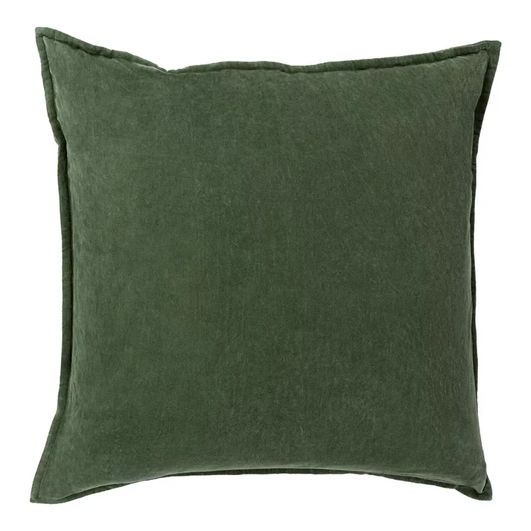 large solid color decorative throw cushion and pillow with flange
