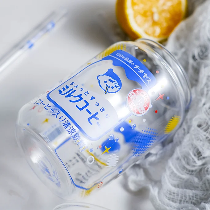 coffee juice glass cup with bamboo lid and straw manufacturers