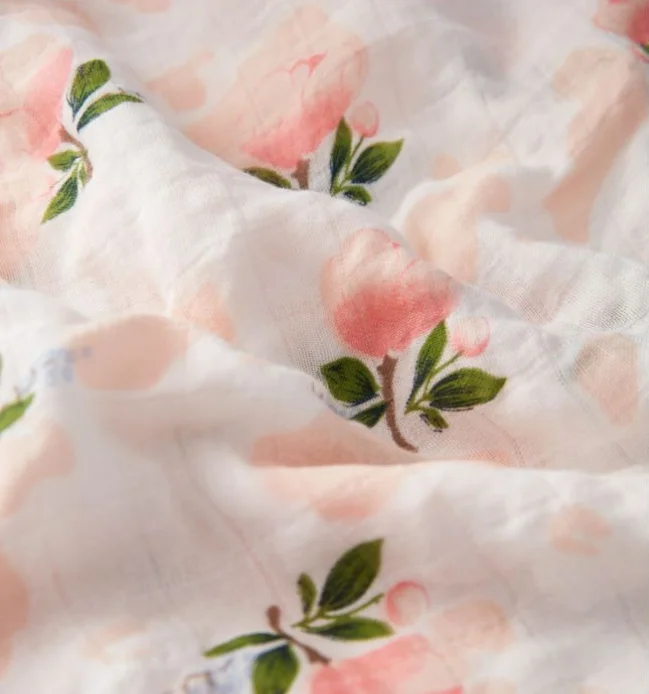 Custom Premium Cotton Bamboo Fiber Soft Muslin Swaddle Blankets