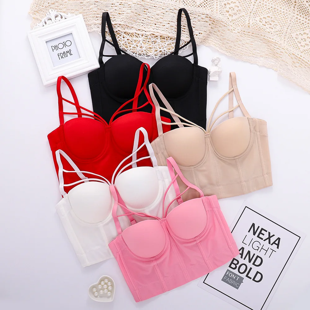 Fashion Girls Push Up Tank Top Bra Comfort Hide Back Fat Women Shape Underwear Sexy Large Size Bras