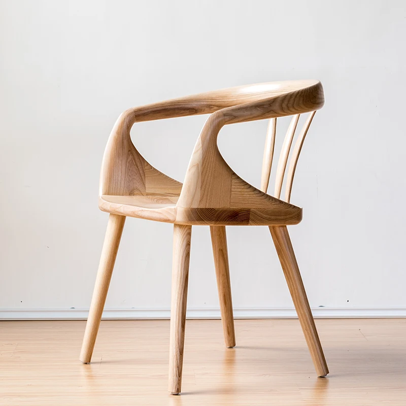 Nordic cheap classic designer solid wooden leg dining chair for home and restaurant