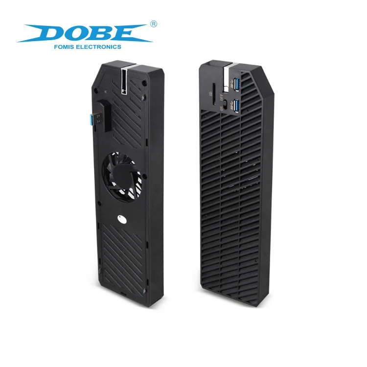 DOBE Factory Original External Hard Drive Enclosure Case HDD Cooling Fan USB 3.0 Hub SD Slot for X-One Console Game Accessory