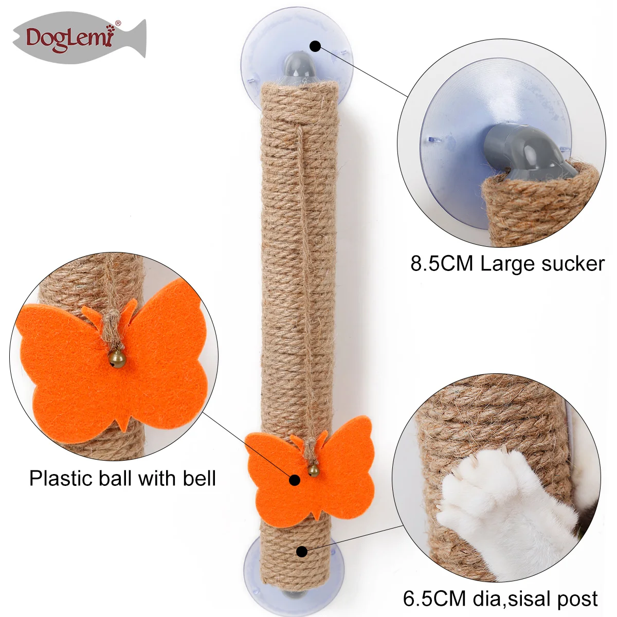 Cat Toy Scratcher  Post Sucker Tall Cat Scratching Post