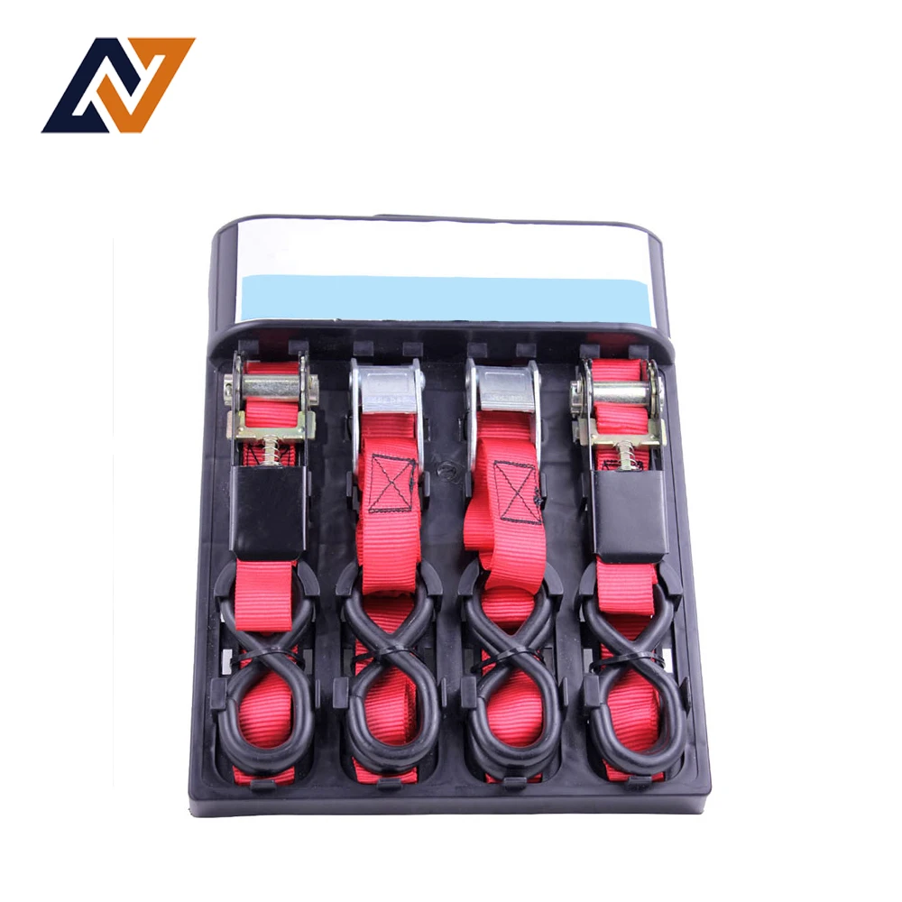 2.5*500cm Lashing Belt Ratchet Tie Down Straps with Coated S Hook Motorcycle Straps Tie Downs