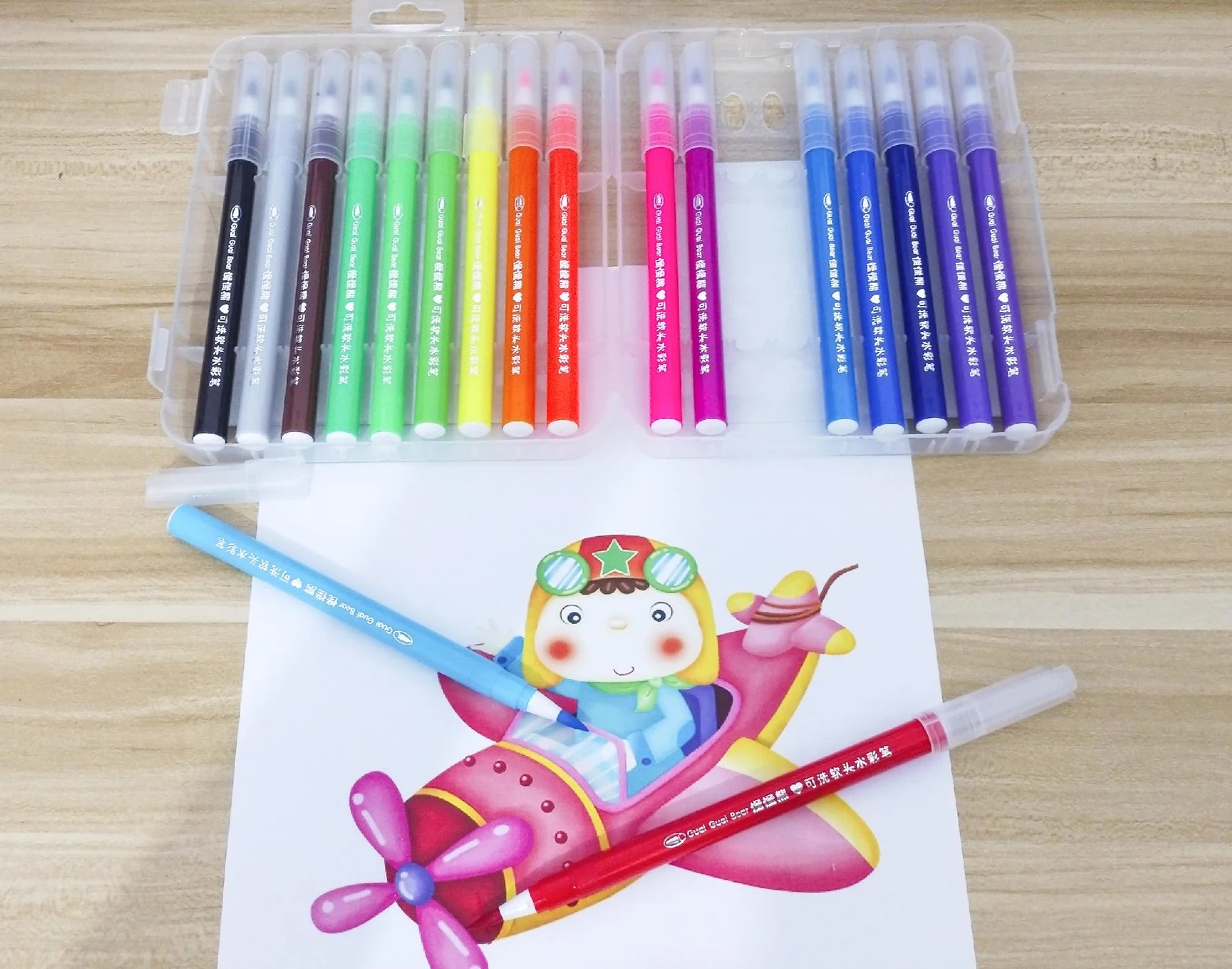 Низкая цена, оптовая продажа продукции, ручка для акварели с мягким наконечником 18 цветов для студентов, девочек и мальчиков