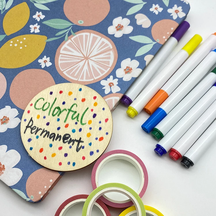 Wholesale Cheap Non Toxic 4/6/8/12 Color Bullet Tip Washable Marker Water Based Ink Watercolor Pen Set with logo for School Kids