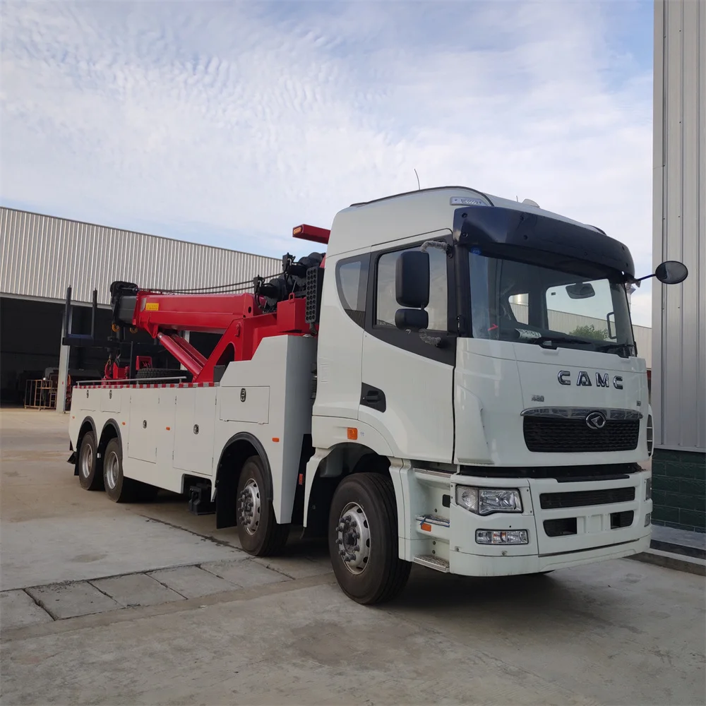 Heavy duty 8x4 360 degree rotation 50 tons wrecker tow trucks Wheel Lift Wrecke  for sale