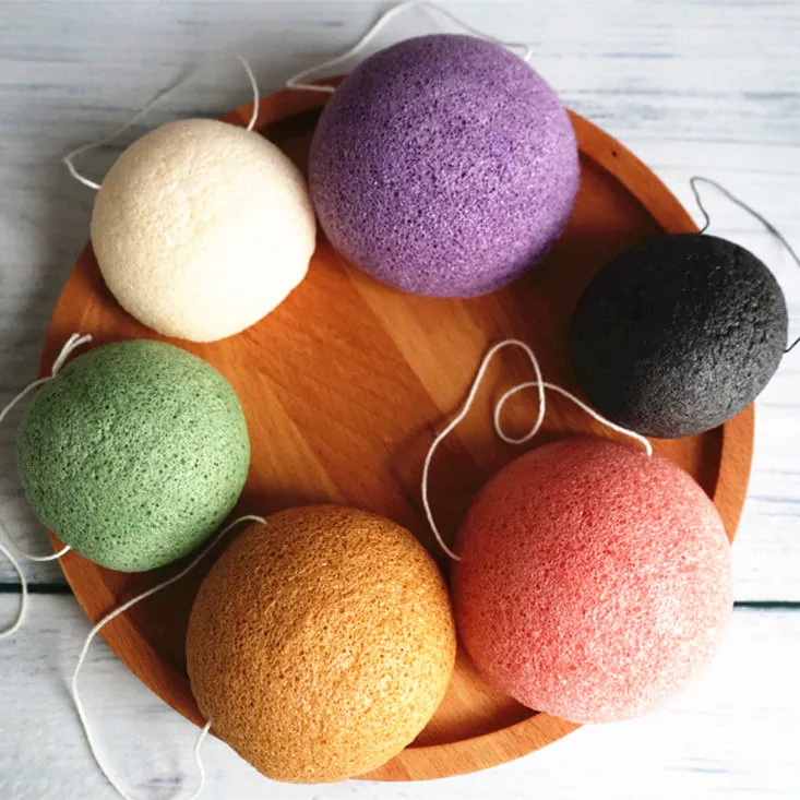 Натуральная губка Konjac konкак de Arcilla для нежного очищения многоразовая отшелушивания