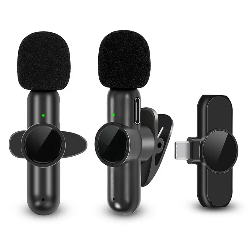 Portable Microphone Wireless Lavalier Microphone for Mobile Phone Computer Tablet Cameras