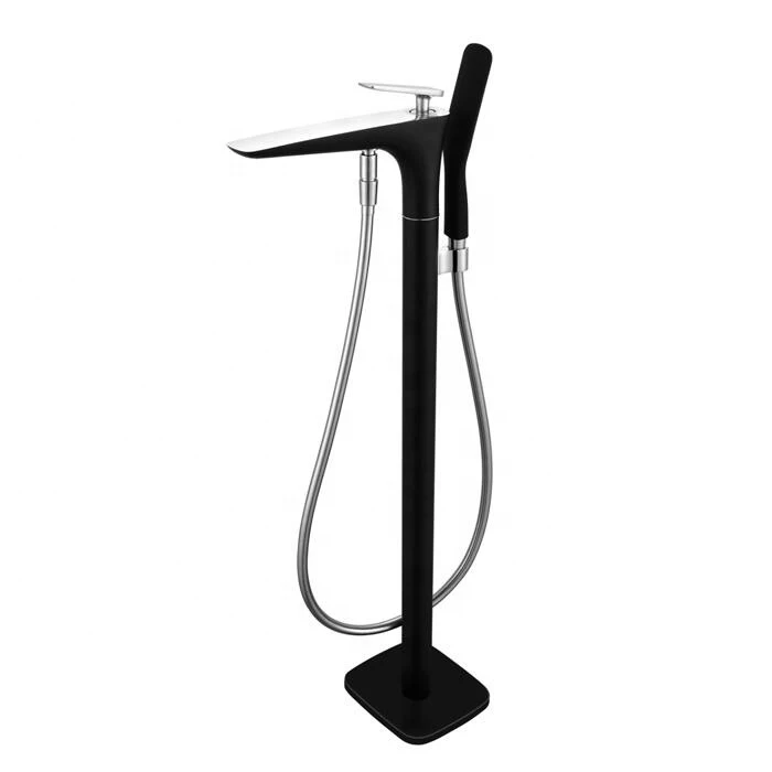Chrome Gold Matt Black White Tub Filler Freestanding Bathtub Faucet Shower Mixer