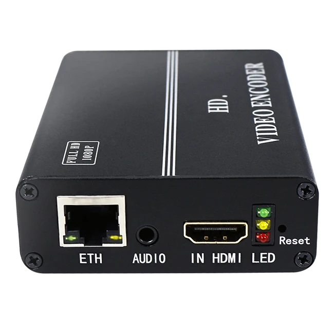 
Haiwei H8110AV H.264 HDMI Encoder MPEG-4 RTMP RTSP UDP IPTV Encoder for YouTube Facebook Live Streaming and Video Conference 
