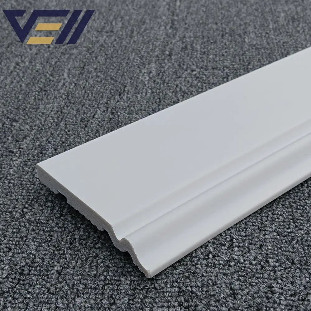 Wholesale Pine Skirting Board Pvc Ps Line Mouldings Floor Decorative Coated Solid Wood Baseboard Customized