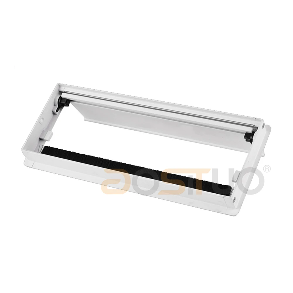 New Release aluminum office hardware cable management soft closing wire grommet organizer with USB port for computer tabletop